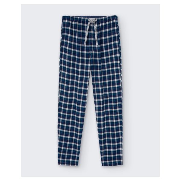 pijama llarg franela quadres blaus