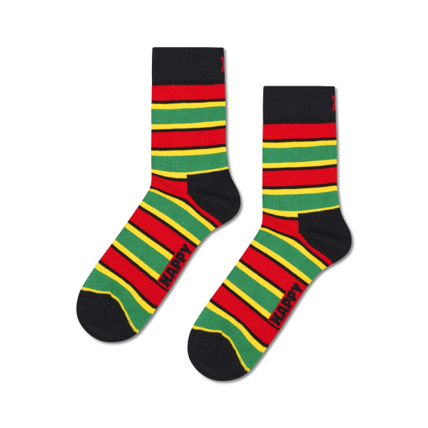 multi stripe short crew socks