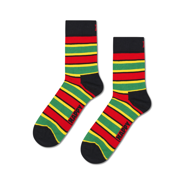 multi stripe short crew socks