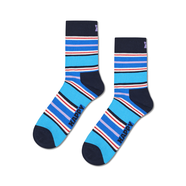 multi stripe short crew socks