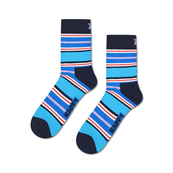 multi stripe short crew socks