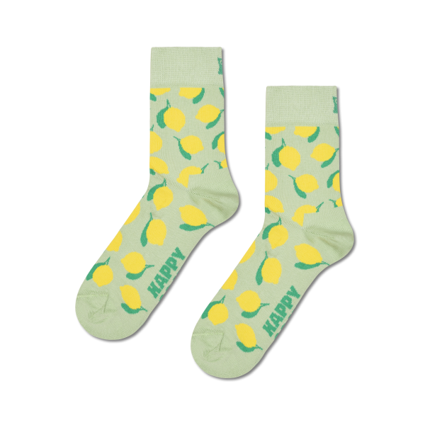 lemon short crew socks