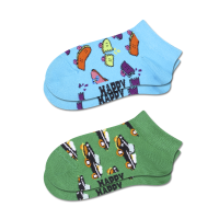 2-pack kids skateboard low socks