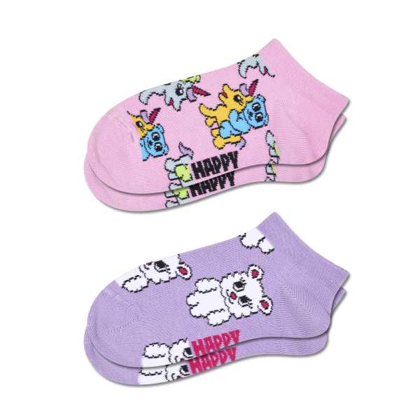 2-pack kids unicorn low socks