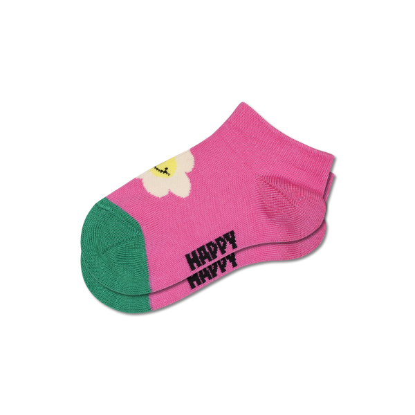 2-pack kids smiling daisy low socks