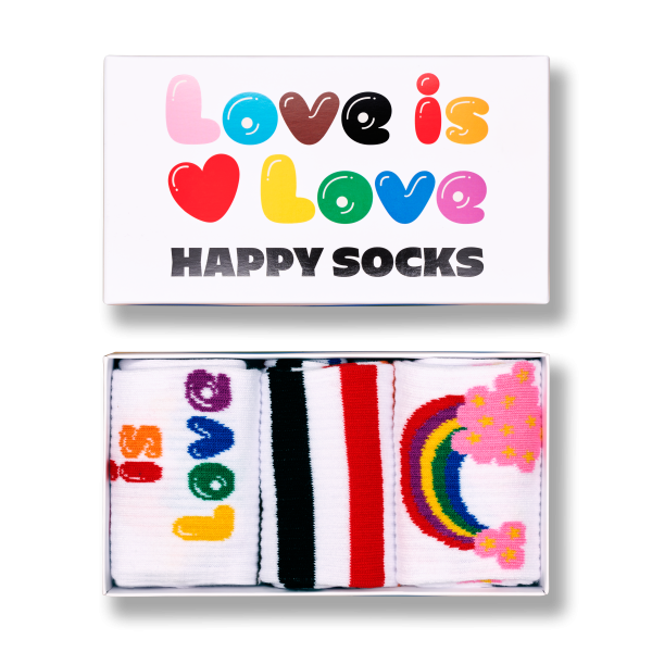 3-pack pride sneaker socks gift box