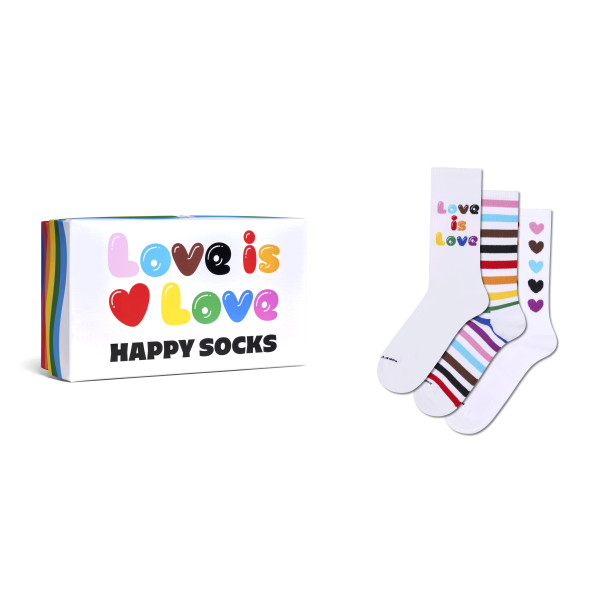 3-pack pride sneaker socks gift box