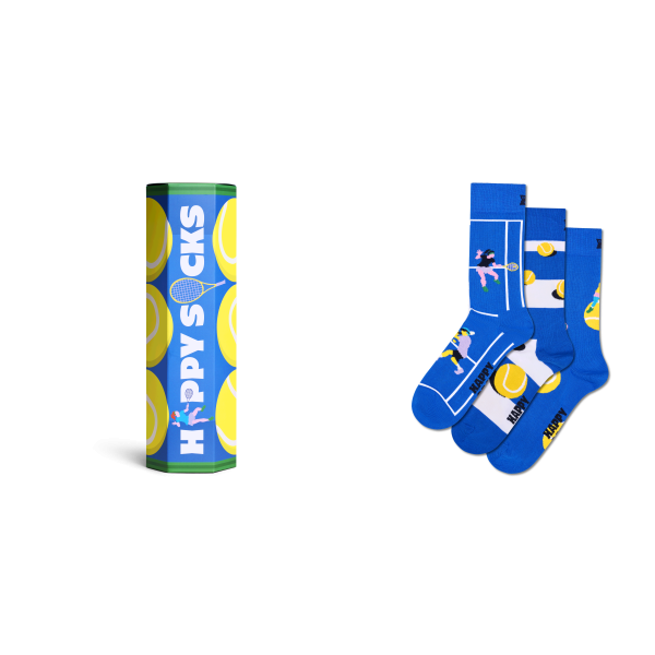 3-pack tennis socks gift box