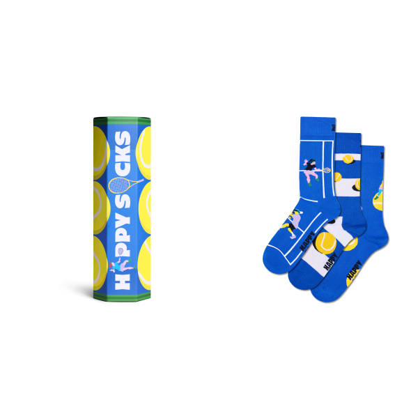 3-pack tennis socks gift box