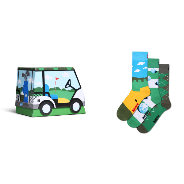 3-pack golf socks gift box