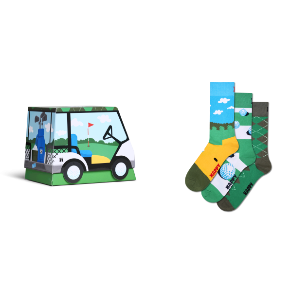 3-pack golf socks gift box
