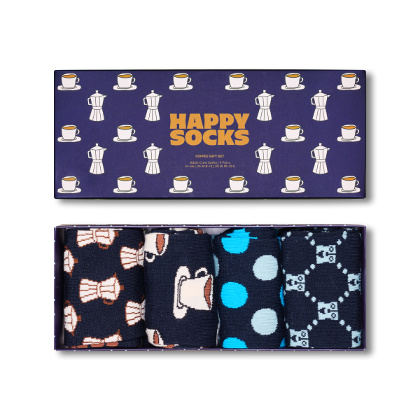 4-pack coffee socks gift box