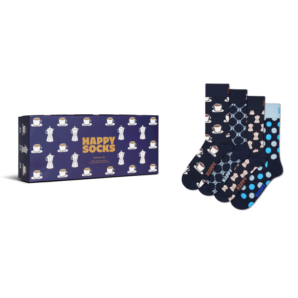 4-pack coffee socks gift box