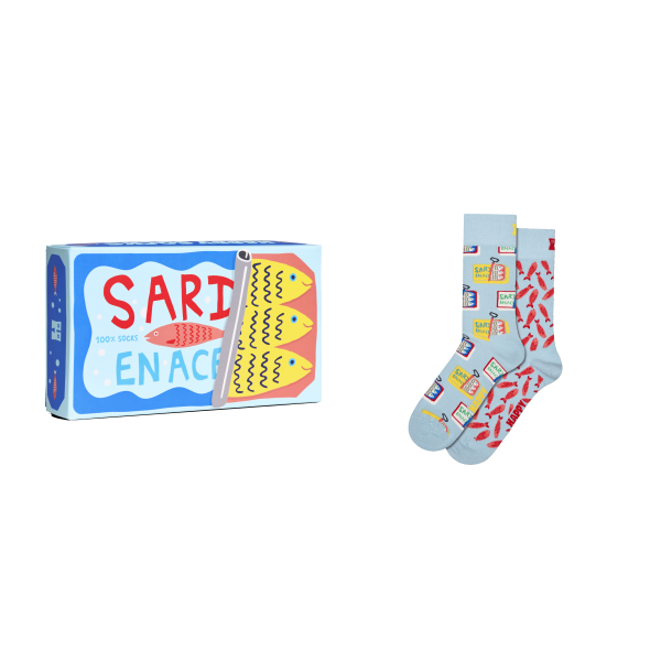2-pack sardines socks gift box