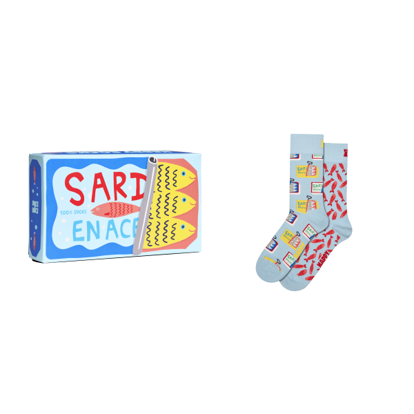 2-pack sardines socks gift box