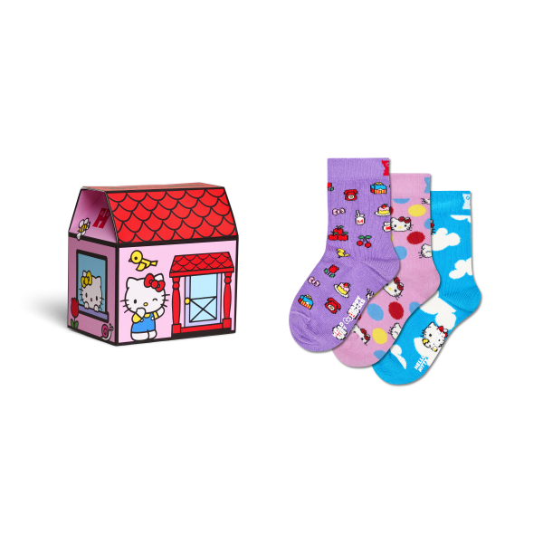 Kids 3-Pack Hello Kitty Socks Gift Box