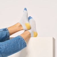 mottled sky blue plein low socks