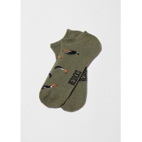 BeToucan military green ankle socks