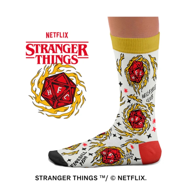 stranger things D20 socks