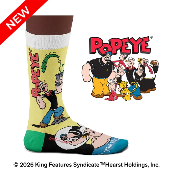 popeye I yam what I yam socks