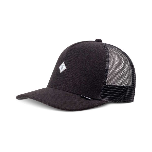 trucker cap fine piqué black
