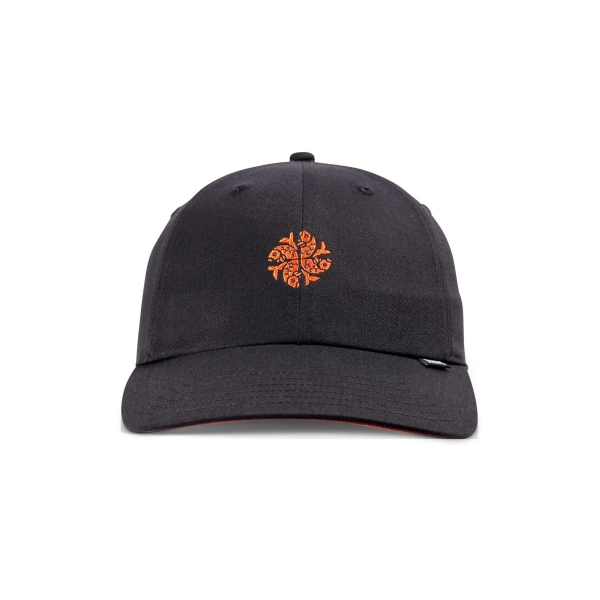 daddy cap koi watching black