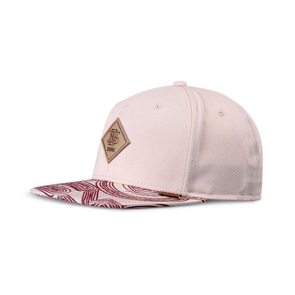 6-panel snapback ma pattern rev beige