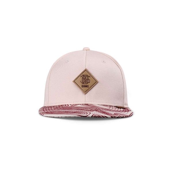 6-panel snapback ma pattern rev beige