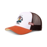 trucker cap easy lemon white/rust/brown