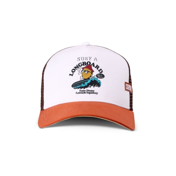 trucker cap easy lemon white/rust/brown