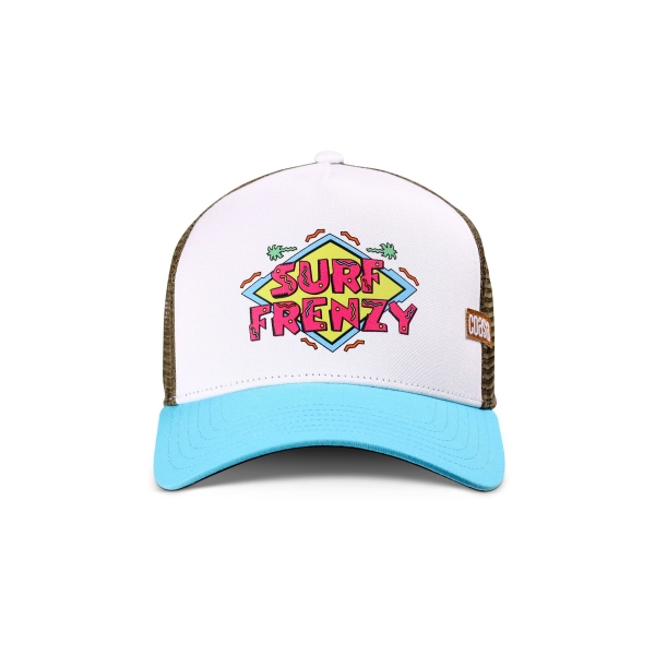 trucker cap surf frenzy white/turquoise