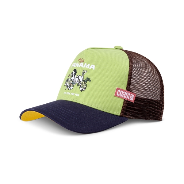 trucker cap the panama green/navy/brown