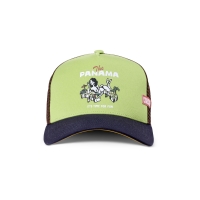 trucker cap the panama green/navy/brown