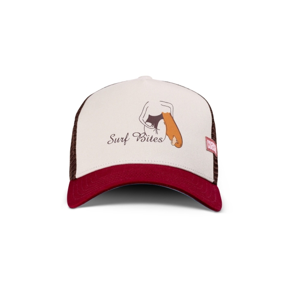 trucker cap surf bites khaki/d.brown