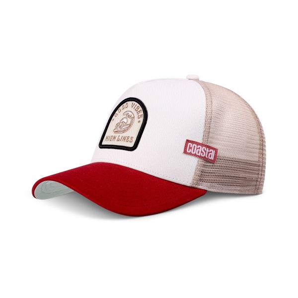 trucker cap high lines off white
