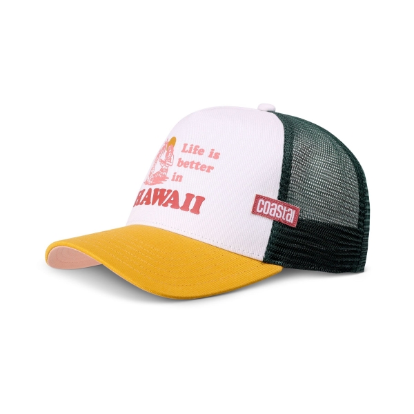 trucker cap better hawaii white/gold/olive