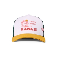 trucker cap better hawaii white/gold/olive