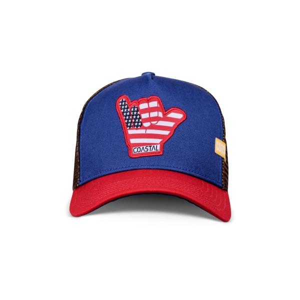 trucker cap us shaka blue