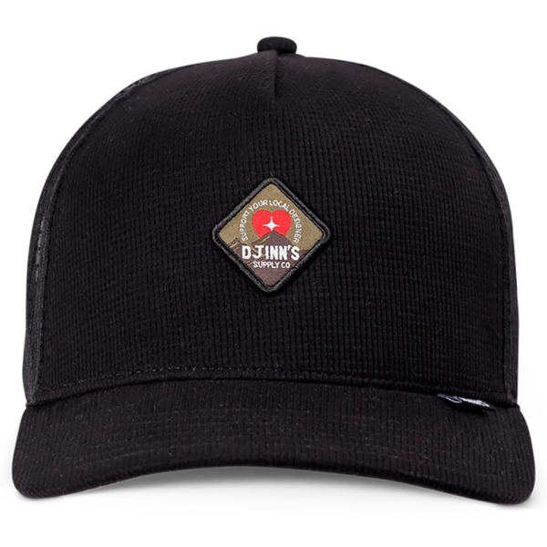 trucker cap waffle mountain black