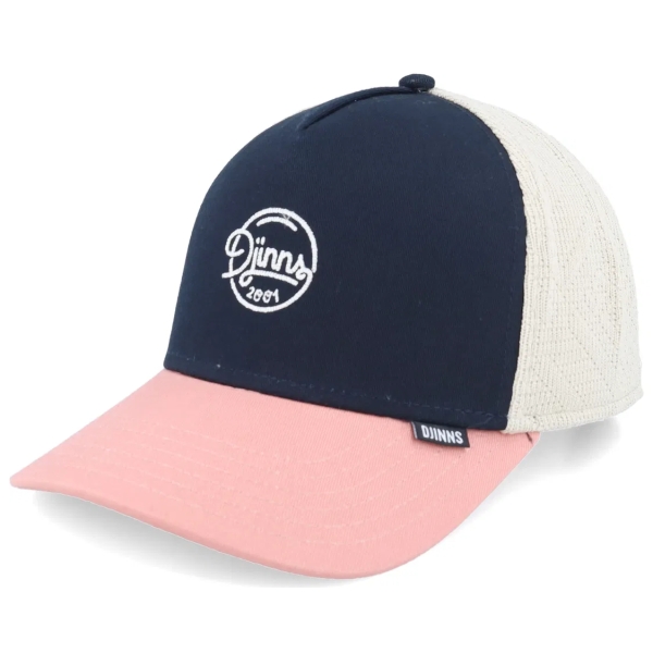 trucker cap summer knit navy/khaki/rose