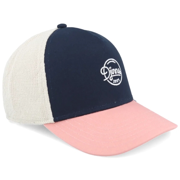 trucker cap summer knit navy/khaki/rose