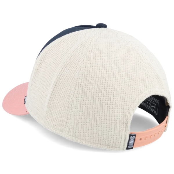 trucker cap summer knit navy/khaki/rose