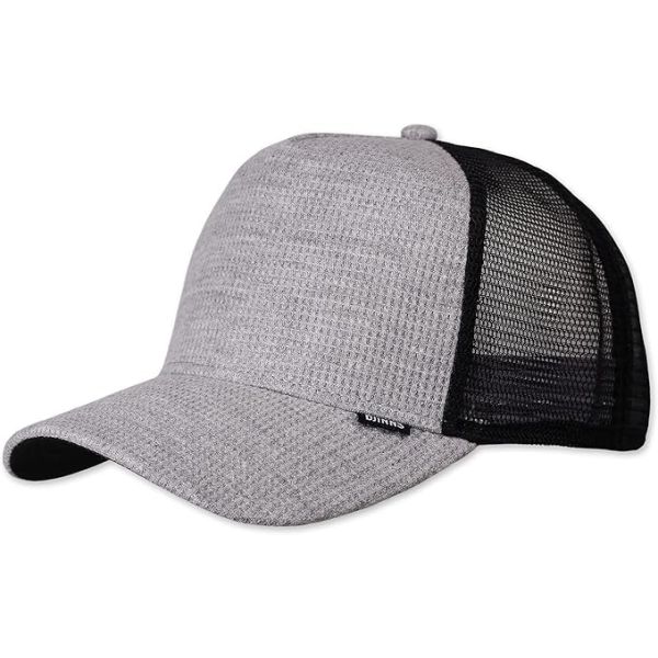 trucker cap waffle jersey heather grey