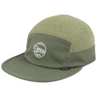 5-panel soft flat cap summer knit olive