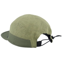 5-panel soft flat cap summer knit olive