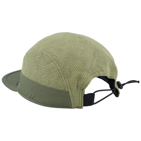5-panel soft flat cap summer knit olive