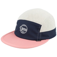 5-panel soft flat cap summer knit navy/khaki/rose
